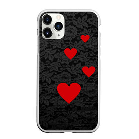 Чехол для iPhone 11 Pro матовый с принтом Кружево и сердца в Курске, Силикон |  | Тематика изображения на принте: dg | dolce | gabbana | габбана | дольче | любовь | сердечко