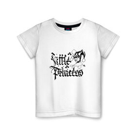 Детская футболка хлопок с принтом Маленькая принцесса в Курске, 100% хлопок | круглый вырез горловины, полуприлегающий силуэт, длина до линии бедер | каллиграфия | маленькая | харли квинн