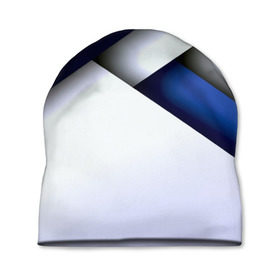 Шапка 3D с принтом Geometria в Курске, 100% полиэстер | универсальный размер, печать по всей поверхности изделия | blue | geometrical | геометрия | кубики | линии | текстуры