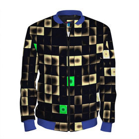 Мужской бомбер 3D с принтом Minecraft в Курске, 100% полиэстер | застегивается на молнию, по бокам два кармана без застежек, по низу бомбера и на воротнике - эластичная резинка | game | minecraft | игры | пиксели | популярные | прикольные