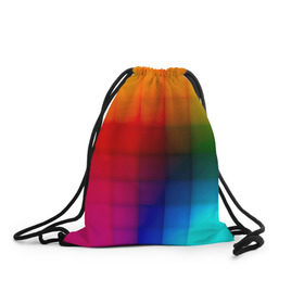 Рюкзак-мешок 3D с принтом Кубики в Курске, 100% полиэстер | плотность ткани — 200 г/м2, размер — 35 х 45 см; лямки — толстые шнурки, застежка на шнуровке, без карманов и подкладки | градиент | разноцветный | цвета | яркий