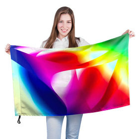 Флаг 3D с принтом Радужный в Курске, 100% полиэстер | плотность ткани — 95 г/м2, размер — 67 х 109 см. Принт наносится с одной стороны | абстракт | абстракции | иллюзия | прикольные | текстуры