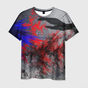 Мужская футболка 3D с принтом Взрыв красок в Курске, 100% полиэфир | прямой крой, круглый вырез горловины, длина до линии бедер | взрыв | краски