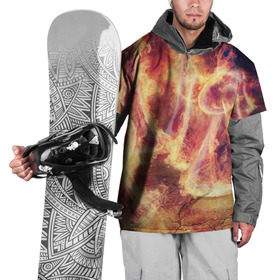 Накидка на куртку 3D с принтом Фигуры из пламени в Курске, 100% полиэстер |  | Тематика изображения на принте: пламя