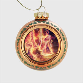 Стеклянный ёлочный шар с принтом Фигуры из пламени в Курске, Стекло | Диаметр: 80 мм | пламя