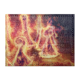 Обложка для студенческого билета с принтом Фигуры из пламени в Курске, натуральная кожа | Размер: 11*8 см; Печать на всей внешней стороне | пламя