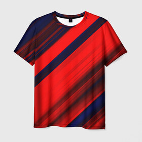 Мужская футболка 3D с принтом Grunge в Курске, 100% полиэфир | прямой крой, круглый вырез горловины, длина до линии бедер | grunge | арт | гранж | краска | полосы | прикольные | цветные