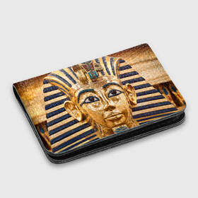 Картхолдер с принтом с принтом Фараон в Курске, натуральная матовая кожа | размер 7,3 х 10 см; кардхолдер имеет 4 кармана для карт; | египет | фараон