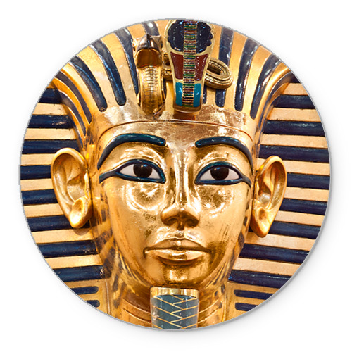 Коврик круглый с принтом Фараон в Курске, резина и полиэстер | круглая форма, изображение наносится на всю лицевую часть | египет | фараон
