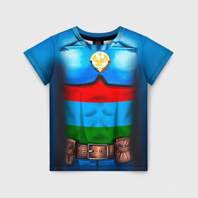 Детская футболка 3D с принтом Капитан Дагестан в Курске, 100% гипоаллергенный полиэфир | прямой крой, круглый вырез горловины, длина до линии бедер, чуть спущенное плечо, ткань немного тянется | 05 | даг | дагестанец | капитан | супергерой | флаг