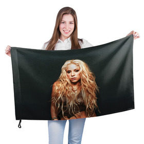 Флаг 3D с принтом Шакира в Курске, 100% полиэстер | плотность ткани — 95 г/м2, размер — 67 х 109 см. Принт наносится с одной стороны | shakira isabel mebarak ripoll | автор песен | колумбийская певица | модель | музыкальный продюсер | танцовщица | хореограф