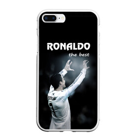 Чехол для iPhone 7Plus/8 Plus матовый с принтом RONALDO the best в Курске, Силикон | Область печати: задняя сторона чехла, без боковых панелей | real madrid | ronaldo | реал | роналдо | футбол