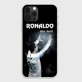 Чехол для iPhone 12 Pro с принтом RONALDO the best в Курске, силикон | область печати: задняя сторона чехла, без боковых панелей | Тематика изображения на принте: real madrid | ronaldo | реал | роналдо | футбол