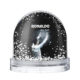 Снежный шар с принтом RONALDO the best в Курске, Пластик | Изображение внутри шара печатается на глянцевой фотобумаге с двух сторон | real madrid | ronaldo | реал | роналдо | футбол
