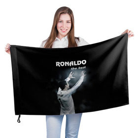 Флаг 3D с принтом RONALDO the best в Курске, 100% полиэстер | плотность ткани — 95 г/м2, размер — 67 х 109 см. Принт наносится с одной стороны | real madrid | ronaldo | реал | роналдо | футбол