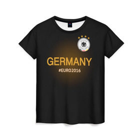 Женская футболка 3D с принтом Сборная Германии 2016 в Курске, 100% полиэфир ( синтетическое хлопкоподобное полотно) | прямой крой, круглый вырез горловины, длина до линии бедер | germany