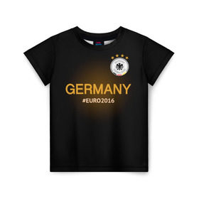 Детская футболка 3D с принтом Сборная Германии 2016 в Курске, 100% гипоаллергенный полиэфир | прямой крой, круглый вырез горловины, длина до линии бедер, чуть спущенное плечо, ткань немного тянется | germany