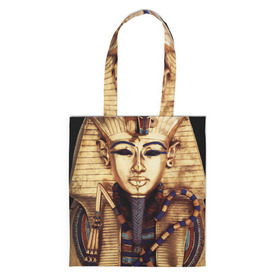 Сумка 3D повседневная с принтом Хатшепсут в Курске, 100% полиэстер | Плотность: 200 г/м2; Размер: 34×35 см; Высота лямок: 30 см | египет | женщина | золото | маска | фараон египта | хатшепсут