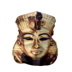 Бандана-труба 3D с принтом Хатшепсут в Курске, 100% полиэстер, ткань с особыми свойствами — Activecool | плотность 150‒180 г/м2; хорошо тянется, но сохраняет форму | египет | женщина | золото | маска | фараон египта | хатшепсут