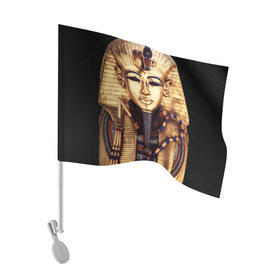 Флаг для автомобиля с принтом Хатшепсут в Курске, 100% полиэстер | Размер: 30*21 см | египет | женщина | золото | маска | фараон египта | хатшепсут