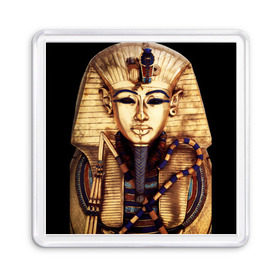 Магнит 55*55 с принтом Хатшепсут в Курске, Пластик | Размер: 65*65 мм; Размер печати: 55*55 мм | египет | женщина | золото | маска | фараон египта | хатшепсут