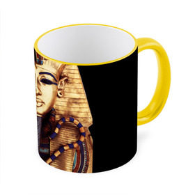 Кружка 3D с принтом Хатшепсут в Курске, керамика | ёмкость 330 мл | египет | женщина | золото | маска | фараон египта | хатшепсут