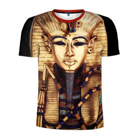 Мужская футболка 3D спортивная с принтом Хатшепсут в Курске, 100% полиэстер с улучшенными характеристиками | приталенный силуэт, круглая горловина, широкие плечи, сужается к линии бедра | египет | женщина | золото | маска | фараон египта | хатшепсут