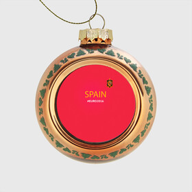 Стеклянный ёлочный шар с принтом Сборная Испании 2016 в Курске, Стекло | Диаметр: 80 мм | euro2016 | spain | испания