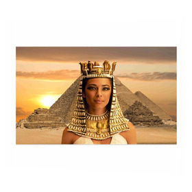 Бумага для упаковки 3D с принтом Клеопатра в Курске, пластик и полированная сталь | круглая форма, металлическое крепление в виде кольца | египет | египетская | закат | золото | клеопатра | корона | песок | пирамиды | пустыня | солнце | царица