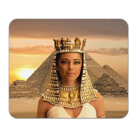 Коврик прямоугольный с принтом Клеопатра в Курске, натуральный каучук | размер 230 х 185 мм; запечатка лицевой стороны | египет | египетская | закат | золото | клеопатра | корона | песок | пирамиды | пустыня | солнце | царица