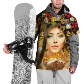 Накидка на куртку 3D с принтом Чудо девушка в Курске, 100% полиэстер |  | Тематика изображения на принте: волшебница | волшебство | звезды | новый год | подарки | празник | фея | чудо девушка