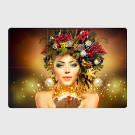 Магнитный плакат 3Х2 с принтом Чудо девушка в Курске, Полимерный материал с магнитным слоем | 6 деталей размером 9*9 см | волшебница | волшебство | звезды | новый год | подарки | празник | фея | чудо девушка