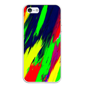 Чехол силиконовый для Телефон Apple iPhone 5/5S с принтом Краска в Курске, Силикон | Область печати: задняя сторона чехла, без боковых панелей | rainbow | краска | прикольные | радуга | текстуры | штрихи