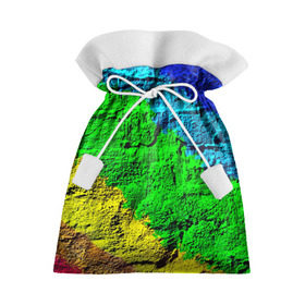 Подарочный 3D мешок с принтом Краска в Курске, 100% полиэстер | Размер: 29*39 см | Тематика изображения на принте: rainbow | краска | прикольные | радуга | текстуры | штрихи
