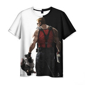 Мужская футболка 3D с принтом Duke Nukem в Курске, 100% полиэфир | прямой крой, круглый вырез горловины, длина до линии бедер | forever | дюк нюкем | игра