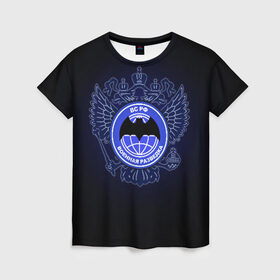 Женская футболка 3D с принтом Военная разведка в Курске, 100% полиэфир ( синтетическое хлопкоподобное полотно) | прямой крой, круглый вырез горловины, длина до линии бедер | армия | герб | россия