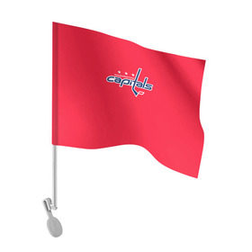 Флаг для автомобиля с принтом Washington Capitals Ovechkin в Курске, 100% полиэстер | Размер: 30*21 см | ovechkin | washington capitals | овечкин