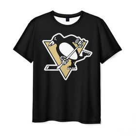 Мужская футболка 3D с принтом Pittsburgh Penguins Malkin в Курске, 100% полиэфир | прямой крой, круглый вырез горловины, длина до линии бедер | malkin | pittsburgh penguins | малкин