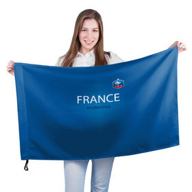 Флаг 3D с принтом Сборная Франции 2016 в Курске, 100% полиэстер | плотность ткани — 95 г/м2, размер — 67 х 109 см. Принт наносится с одной стороны | euro2016 | france | футбол