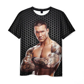 Мужская футболка 3D с принтом Randy Orton в Курске, 100% полиэфир | прямой крой, круглый вырез горловины, длина до линии бедер | randy orton | wwe | рестлинг | чемпион мира
