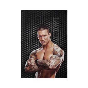 Обложка для паспорта матовая кожа с принтом Randy Orton в Курске, натуральная матовая кожа | размер 19,3 х 13,7 см; прозрачные пластиковые крепления | Тематика изображения на принте: randy orton | wwe | рестлинг | чемпион мира