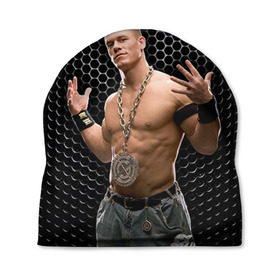 Шапка 3D с принтом John Cena в Курске, 100% полиэстер | универсальный размер, печать по всей поверхности изделия | Тематика изображения на принте: john cena | wwe чемпион | джон сина