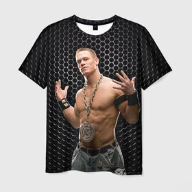 Мужская футболка 3D с принтом John Cena в Курске, 100% полиэфир | прямой крой, круглый вырез горловины, длина до линии бедер | john cena | wwe чемпион | джон сина
