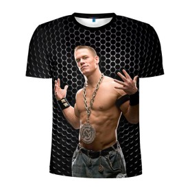 Мужская футболка 3D спортивная с принтом John Cena в Курске, 100% полиэстер с улучшенными характеристиками | приталенный силуэт, круглая горловина, широкие плечи, сужается к линии бедра | john cena | wwe чемпион | джон сина
