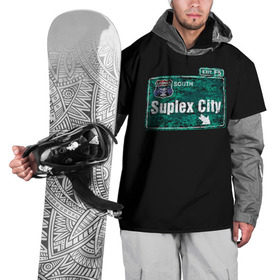 Накидка на куртку 3D с принтом Suplex city в Курске, 100% полиэстер |  | Тематика изображения на принте: fear | fury | wwe | рестлер