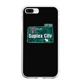 Чехол для iPhone 7Plus/8 Plus матовый с принтом Suplex city в Курске, Силикон | Область печати: задняя сторона чехла, без боковых панелей | Тематика изображения на принте: fear | fury | wwe | рестлер