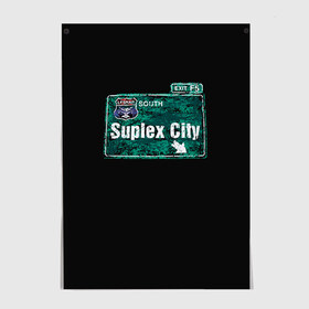 Постер с принтом Suplex city в Курске, 100% бумага
 | бумага, плотность 150 мг. Матовая, но за счет высокого коэффициента гладкости имеет небольшой блеск и дает на свету блики, но в отличии от глянцевой бумаги не покрыта лаком | fear | fury | wwe | рестлер