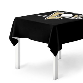 Скатерть 3D с принтом Pittsburgh Penguins Crosby в Курске, 100% полиэстер (ткань не мнется и не растягивается) | Размер: 150*150 см | crosby | nhl | pittsburgh penguins