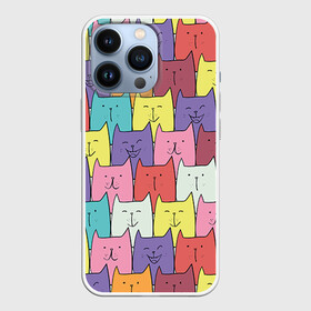 Чехол для iPhone 13 Pro с принтом Котики в Курске,  |  | кот | котенок | котик | кошечка | кошка | мем | независимая | сильная