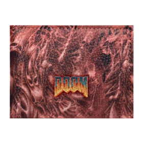 Обложка для студенческого билета с принтом Doom (Classic) в Курске, натуральная кожа | Размер: 11*8 см; Печать на всей внешней стороне | 90 | олдскул | скелет | череп